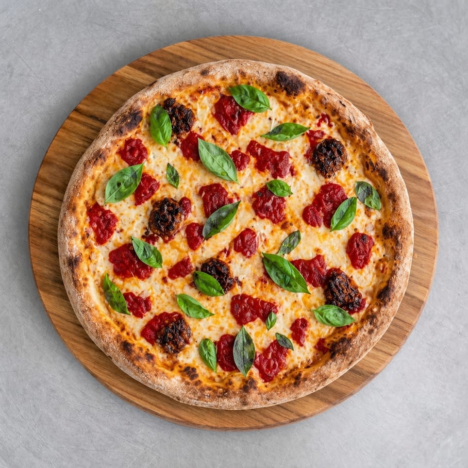 10" Vegan Margherita Pizza.
