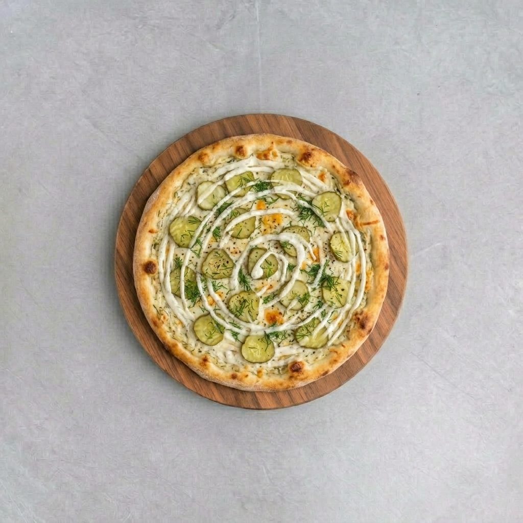 10" Vegan Dill Pickle Pizza.