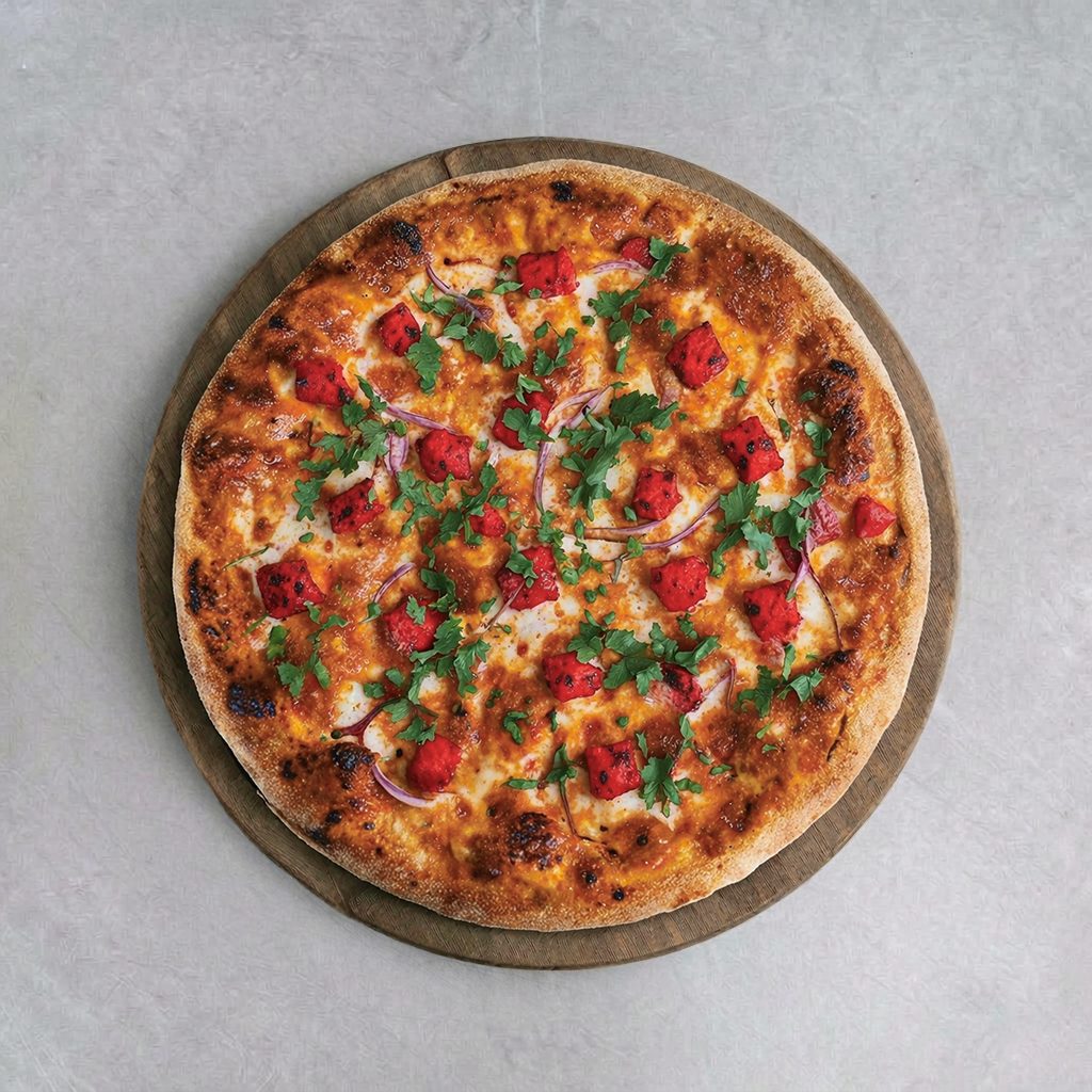 14" Tandoori Paneer Pizza.
